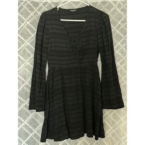 Disturbia Mini‎ Babydoll Dress Size 8 Black Goth Grunge Witchy Alt Punk Emo